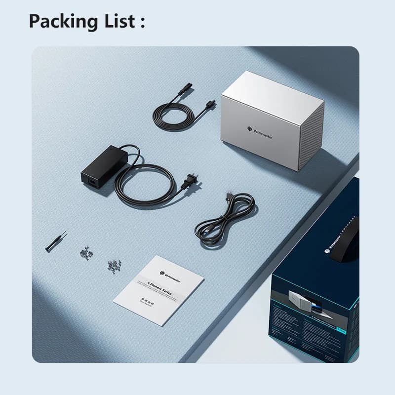 Yottamaster Boîtier de disque dur externe à 5 baies USB3.0 HDD BOX pour disque dur SATA 3,5/2,5 pouc
