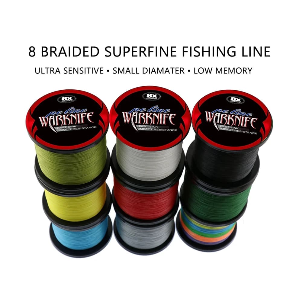 Warknife-Ligne de pêche multifilament tressée en PE, fil de pêche japonais à 8 brins, 6-300lb, 2000m