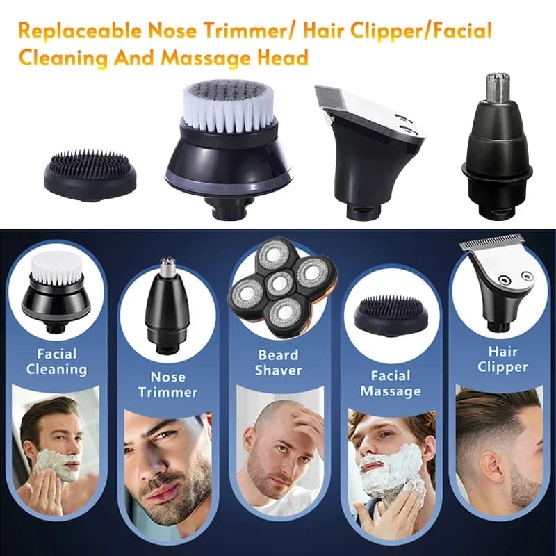 Tête de rasoir électrique de remplacement, tondeuse de nez, brosse de nettoyage du visage, tête de M