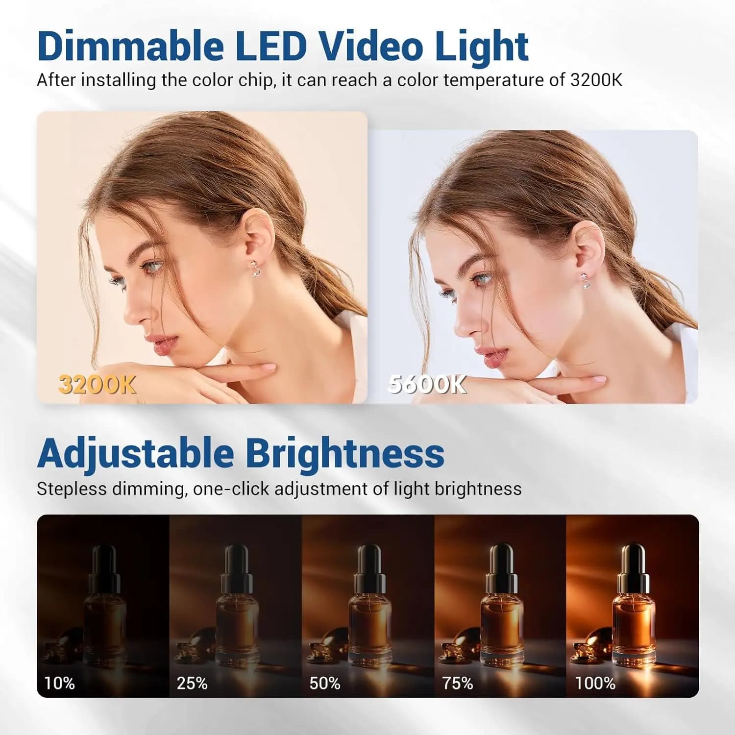 2pack 176 LED Studio Streaming lumières photographie vidéo Kit d'éclairage Photo lumières pour appar