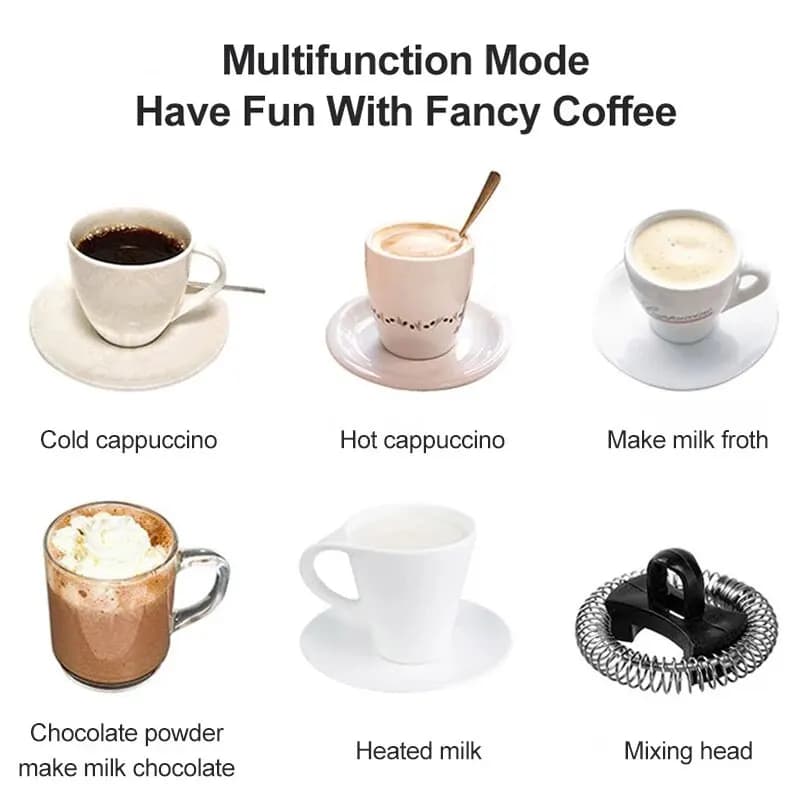 Mousseur à lait électrique automatique, chaud et froid, mousseur pour latte, chocolats, cappuccino, 
