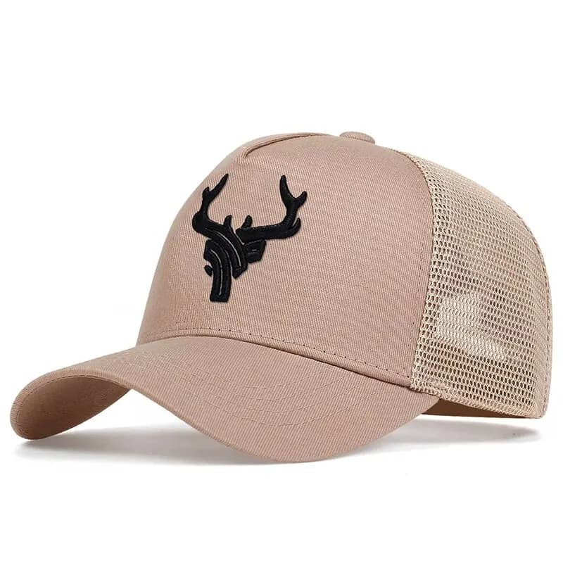 Casquettes unisexes en filet de baseball brodé bois d'animaux, chapeaux décontractés réglables, chap