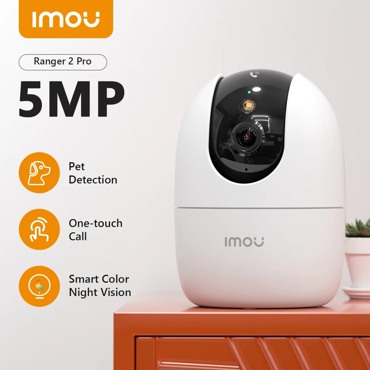 IMOU Ranger 2 Pro caméra IP wifi 6 détection humaine des animaux de compagnie appel à une touche sui