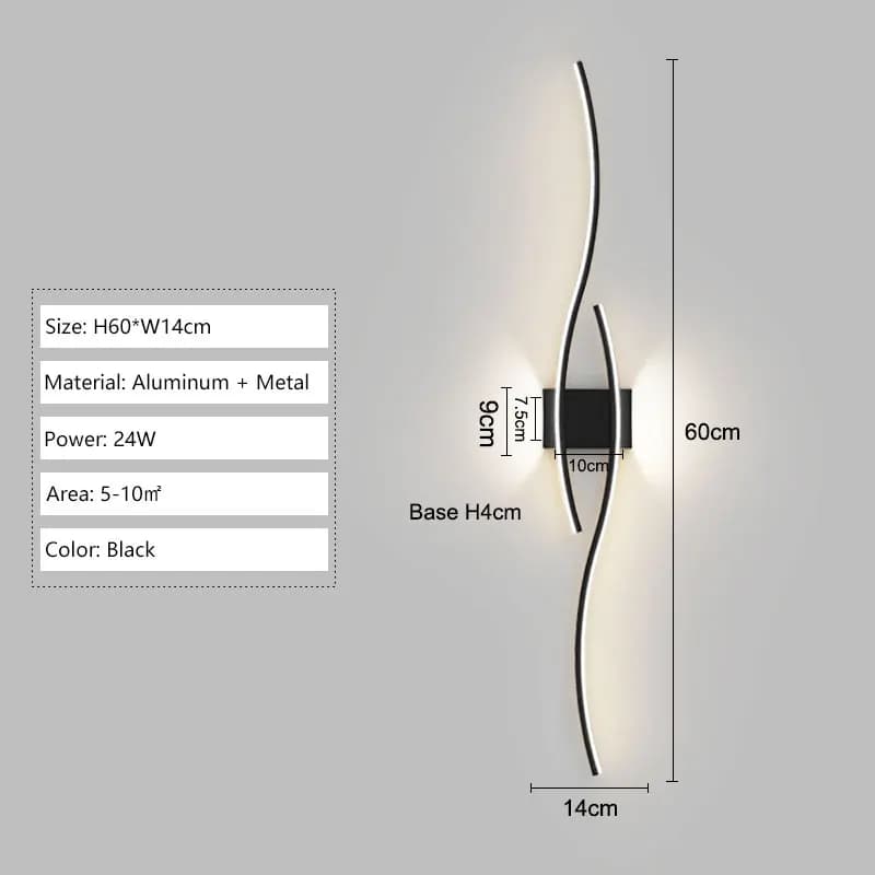 Lampes murales LED d'intérieur, décoration pour salle de bain, chambre à coucher, style nordique, AC