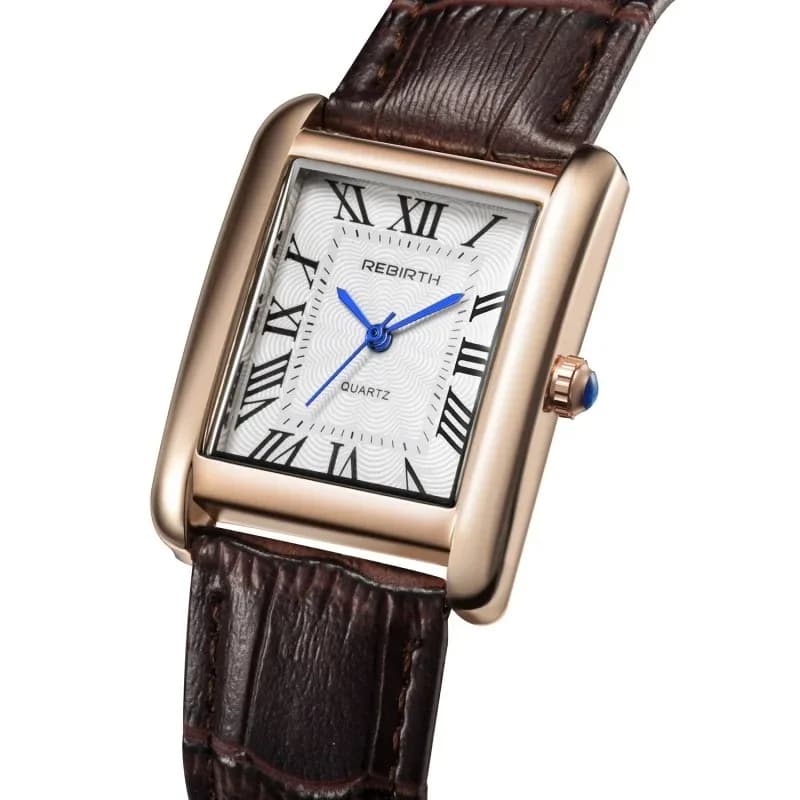 Rebirth 002 – montre-bracelet analogique pour femmes d'affaires, Mini Design léger, cadran rectangul