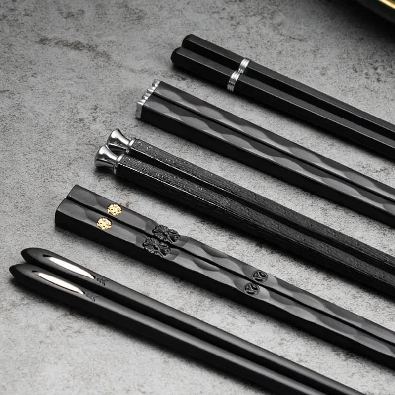 Baguettes japonaises antidérapantes de haute qualité, 5 paires, coréen, maison, hôtel, Restaurant, b