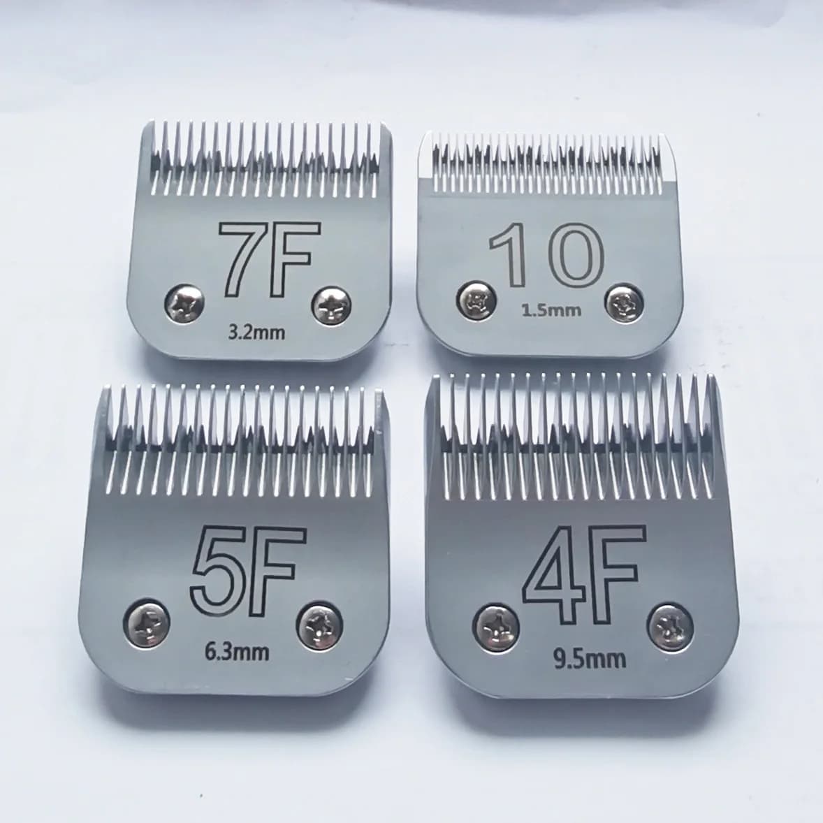 Lame en acier 4F + 5F + 7F + 10 A5, pour tondeuse Oster Nordiger Laube Moser, 4 pièces/lot