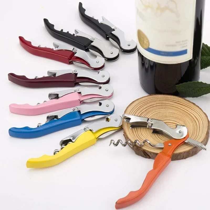 Tire-bouchon double pointe hippocampe en acier inoxydable multi-usage, ouvre-bouteille de bière, cad