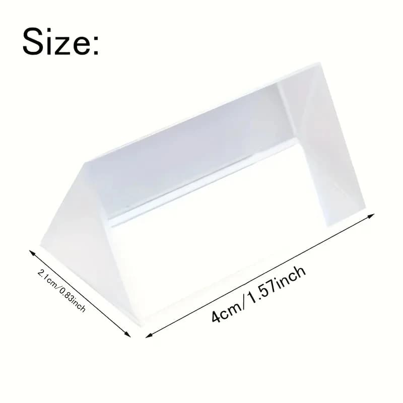 Prisme en verre éducatif - Réflexion spectrale, outil idéal pour l'enseignement et la photographie, 