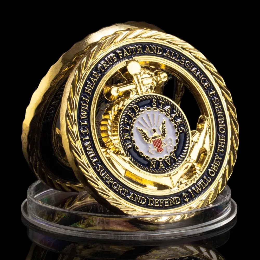 Pièce de défi de la marine des états-unis, pièces commémoratives USN, souvenirs et cadeaux du départ