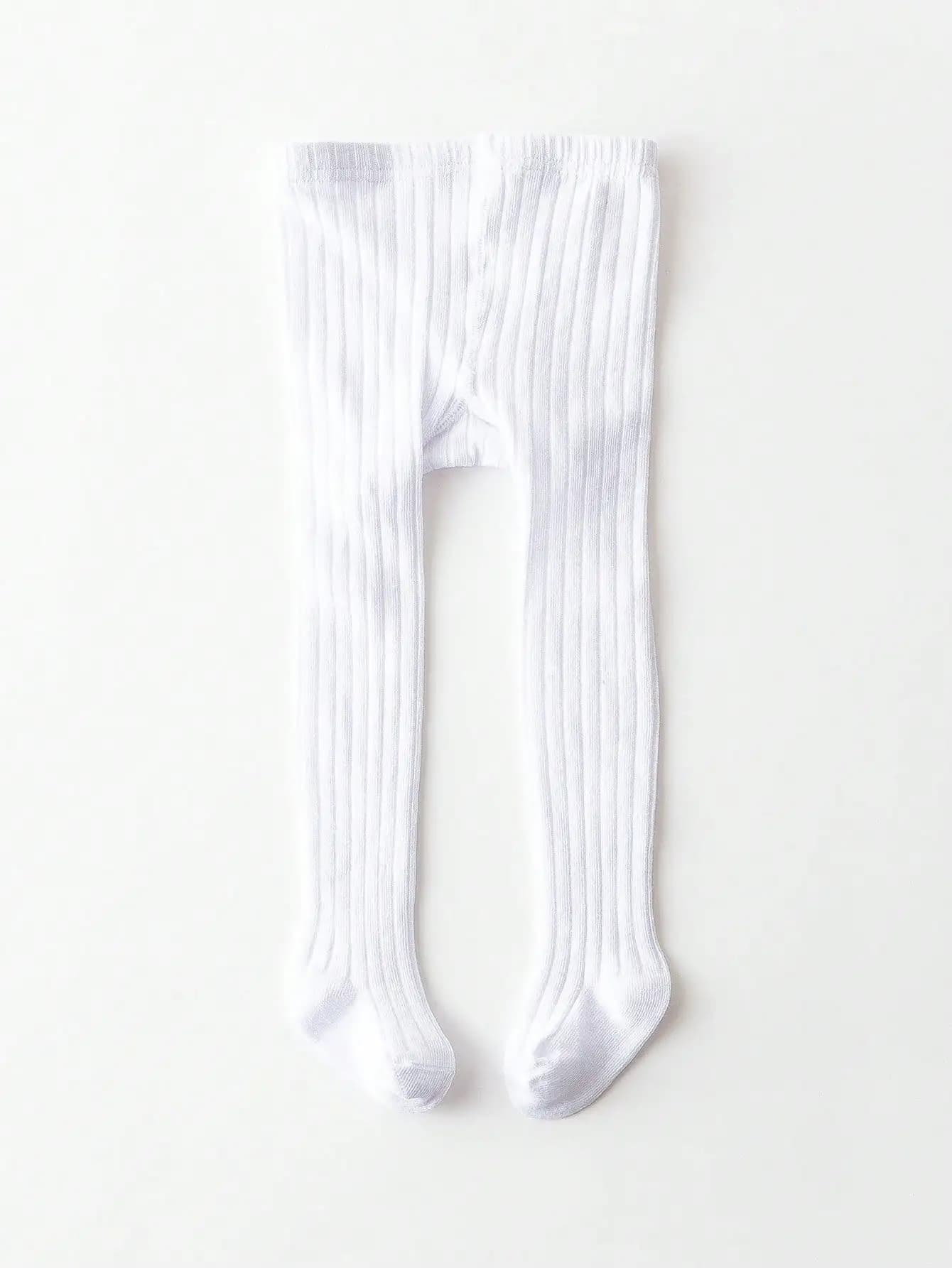 Collants 1 pièce pour bébé fille, basiques simples à rayures verticales, adaptés à la vie quotidienn