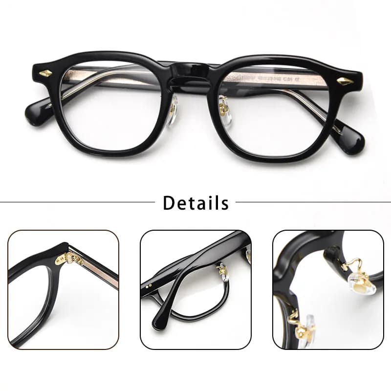 HBK rétro ovale lunettes montures lentilles transparentes hommes haute qualité TR-90 cadre lunettes 