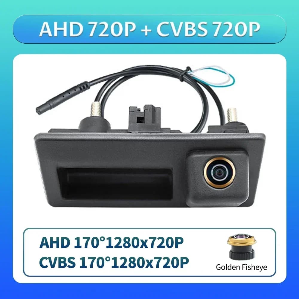 Caméra de poignée de coffre de vue arrière de voiture, SKIG AHD 1080P 170 °, Volkswagen VW Passat Je