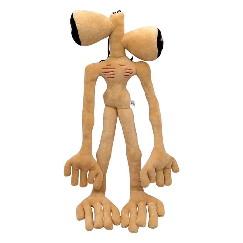 Anime sirène tête en peluche poupée jouets effrayant noir blanc rouge Sirenhead chat cacahuète doux 
