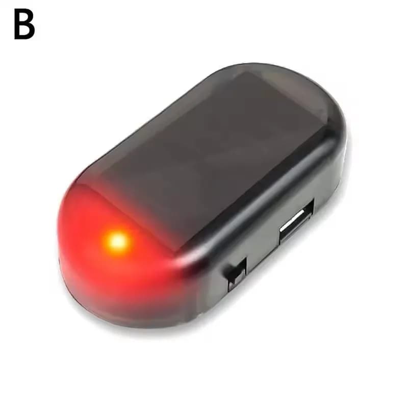Lampe de sécurité factice solaire pour voiture, alarme factice simulée sans fil, avertisseur antivol