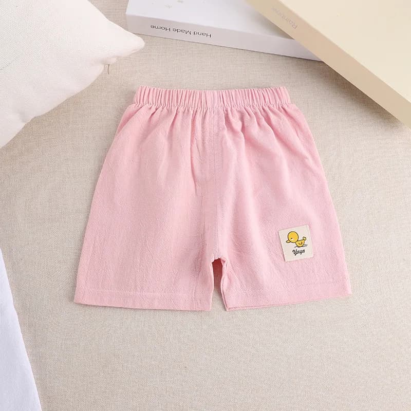 Short d'été en coton et lin de style coréen pour enfants, pantalons courts mignons pour tout-petits,