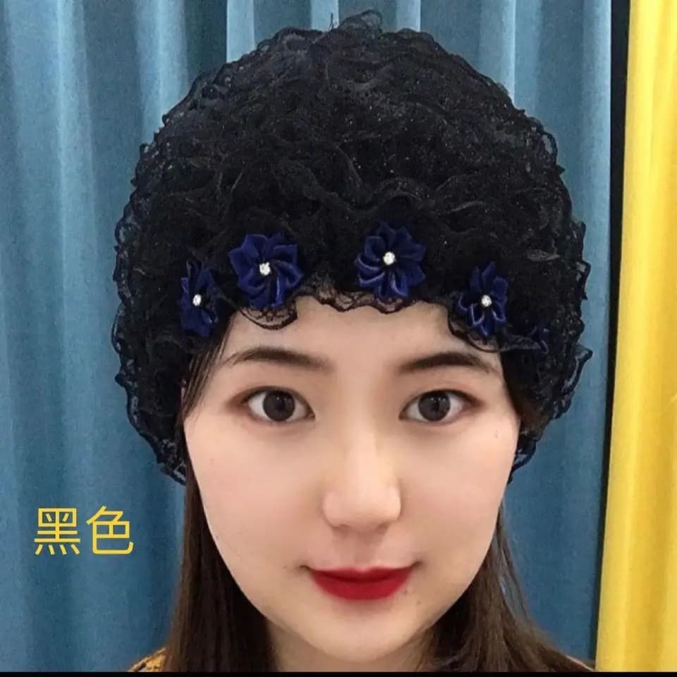 Bonnet à tête ronde paon en dentelle pour femme, bonnet turban musulman respirant, casquette femme, 