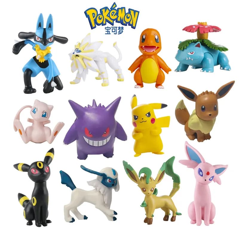 Figurine de dessin animé Pokemon Gengar Pikachu Eevee Greninja Mewtwo, monstre de poche, modèle d'ac
