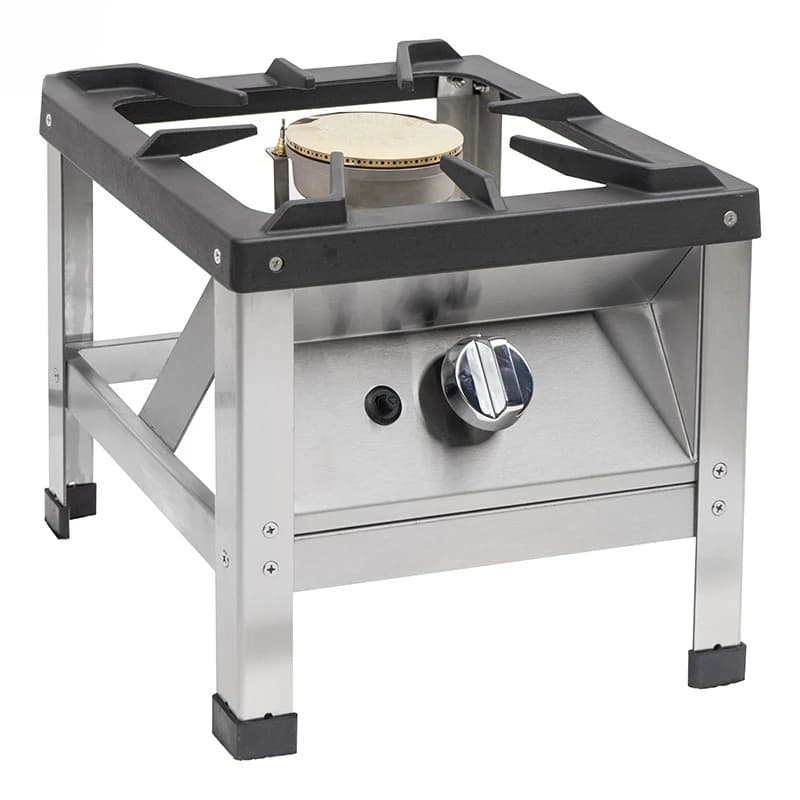 Cuisinière à gaz d'équipement de cuisine de restaurant commercial de grille de fonte résistante