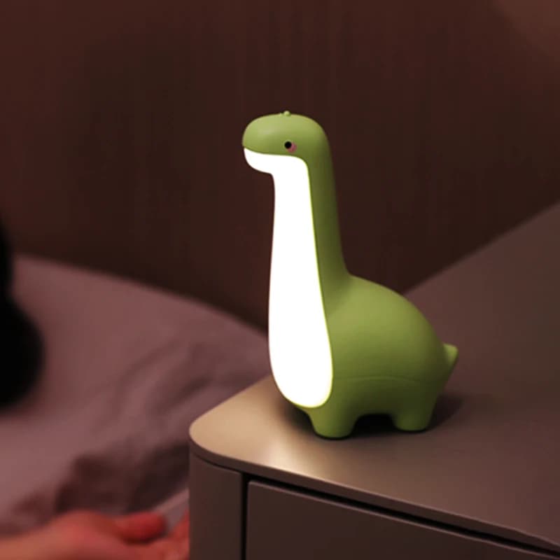 Veilleuse dinosaure mignonne pour enfants, Protection des yeux, lampe de chevet, chargement USB, déc