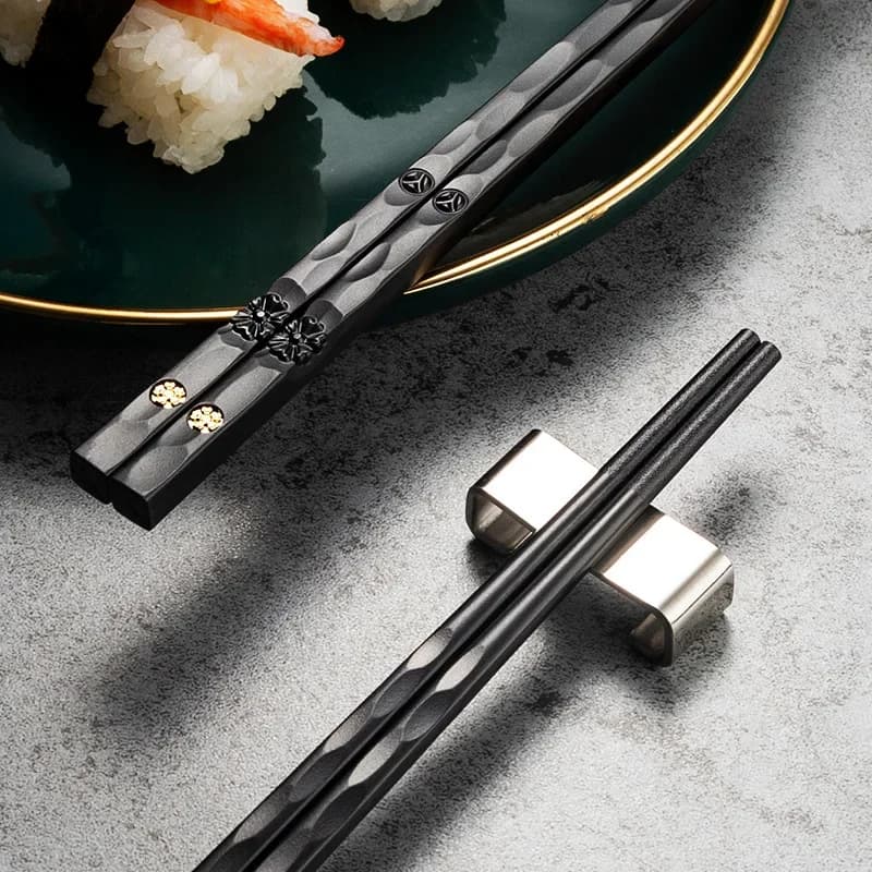 Baguettes japonaises antidérapantes de haute qualité, 5 paires, coréen, maison, hôtel, Restaurant, b