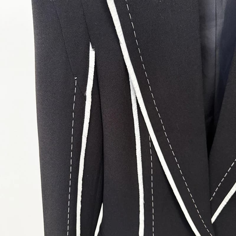 HIGH STREET Nouvelle Collection 2026 Blazer Femme Designer à Franges et Pompons Coupe Ajustée