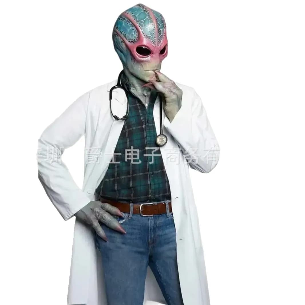 Masque extraterrestre, accessoires ovni, casque d'horreur d'halloween