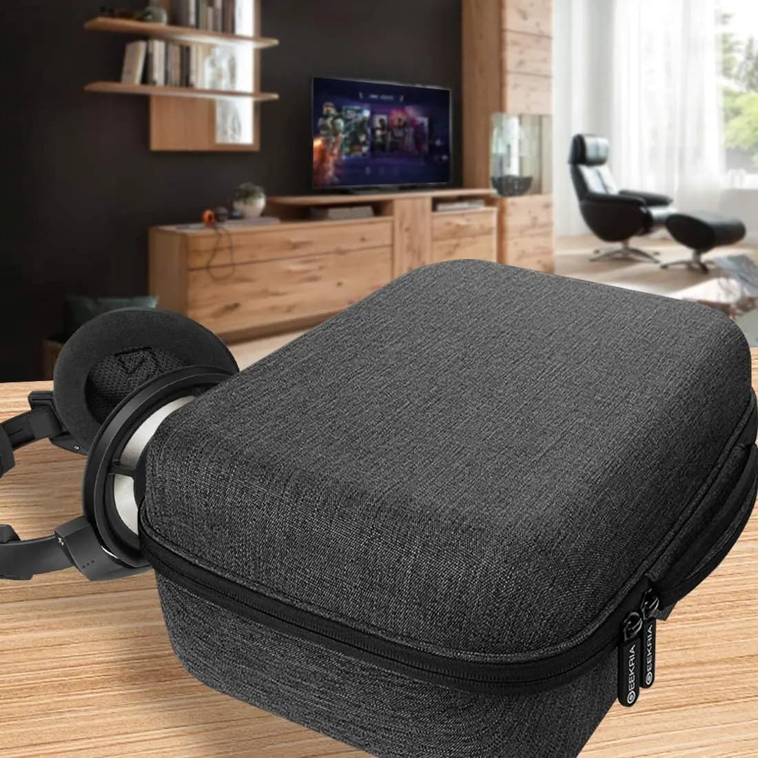Geekria – étui pour écouteurs HiFiMAN HE 1000se HE 1000 V2, étui Portable rigide pour écouteurs sans