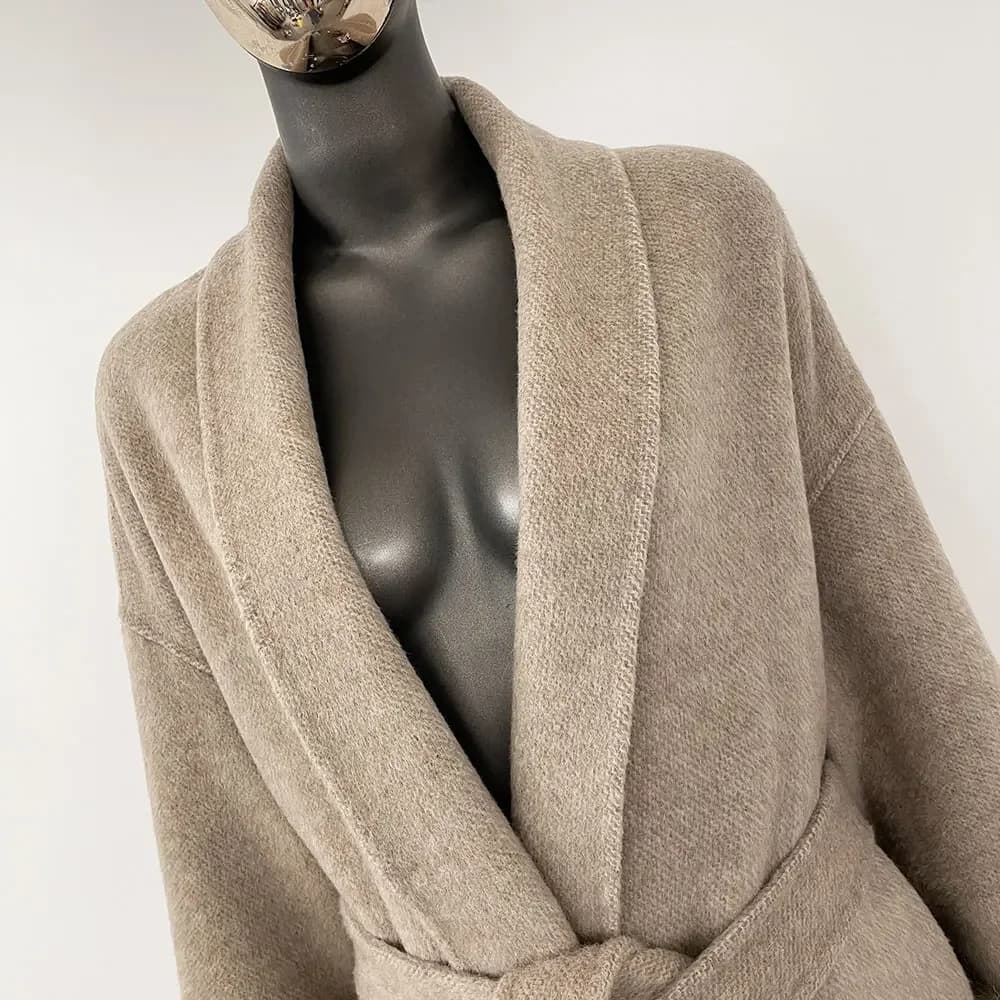 Tempérament d'hiver manteau en laine véritable court et Long poignets amovibles veste en fourrure de