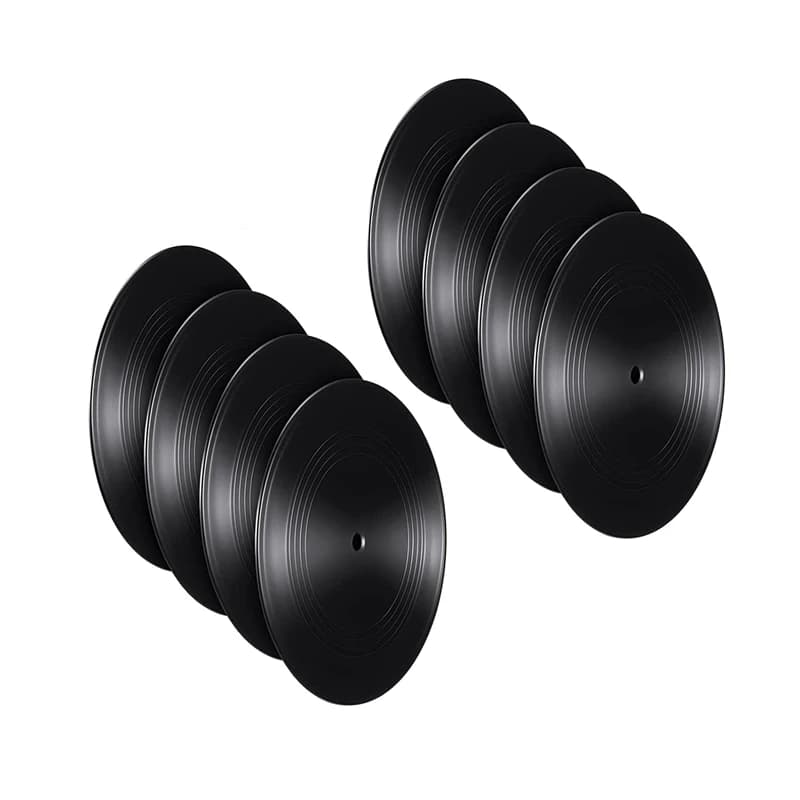 /05/2019 vinyles vierges pour décoration de chambre, décor mural CD, faux disques noirs, 7 pouces, 1