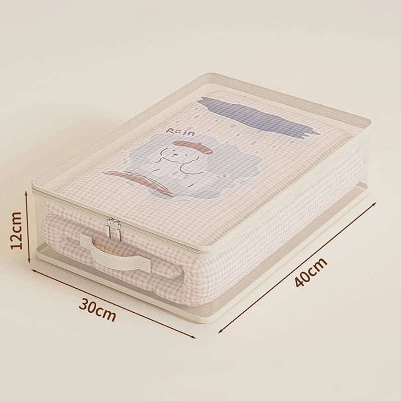 Sac de rangement transparent pour vêtements, sac de rangement en plastique pour couvertures avec fer