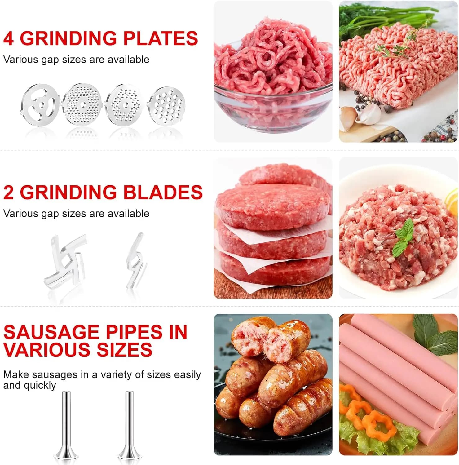 Accessoires de broyeur alimentaire en métal pour tous les mélangeurs sur socle KitchenAid et Cuisina