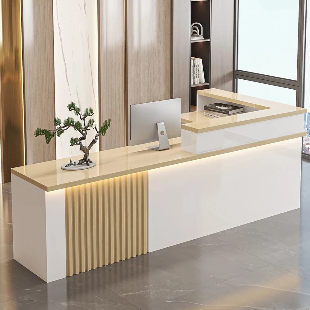 Esthétique élégant comptoir de Bar armoire moderne délicatesse nordique Simple bureaux de réception 