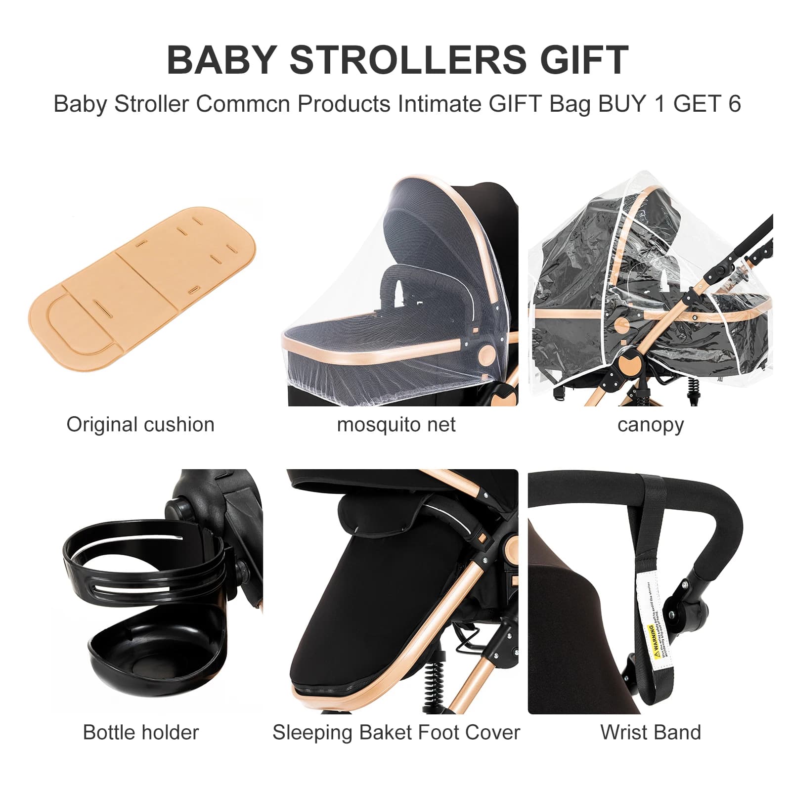Poussette bébé multifonction 3 en 1, avec siège auto et panier de couchage, landau léger pour bébé, 