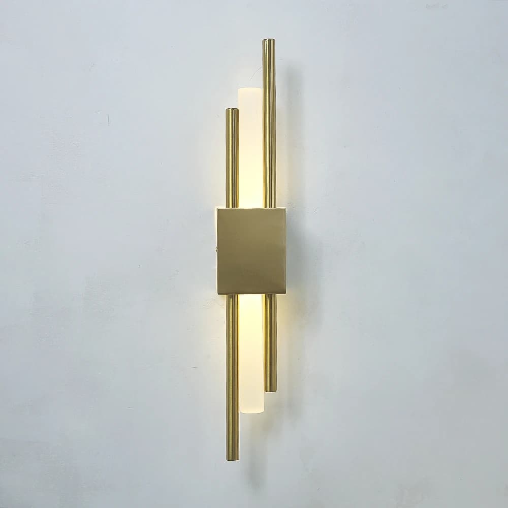 Applique murale LED moderne lampes murales noir et Bronze laiton or métal acrylique tuyau lampes mur