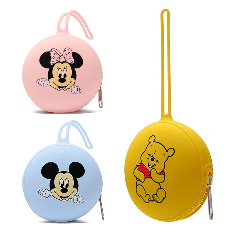 1 pièces Disney Silicone bébé mamelon sac est facile à transporter Silicone bébé de qualité alimenta