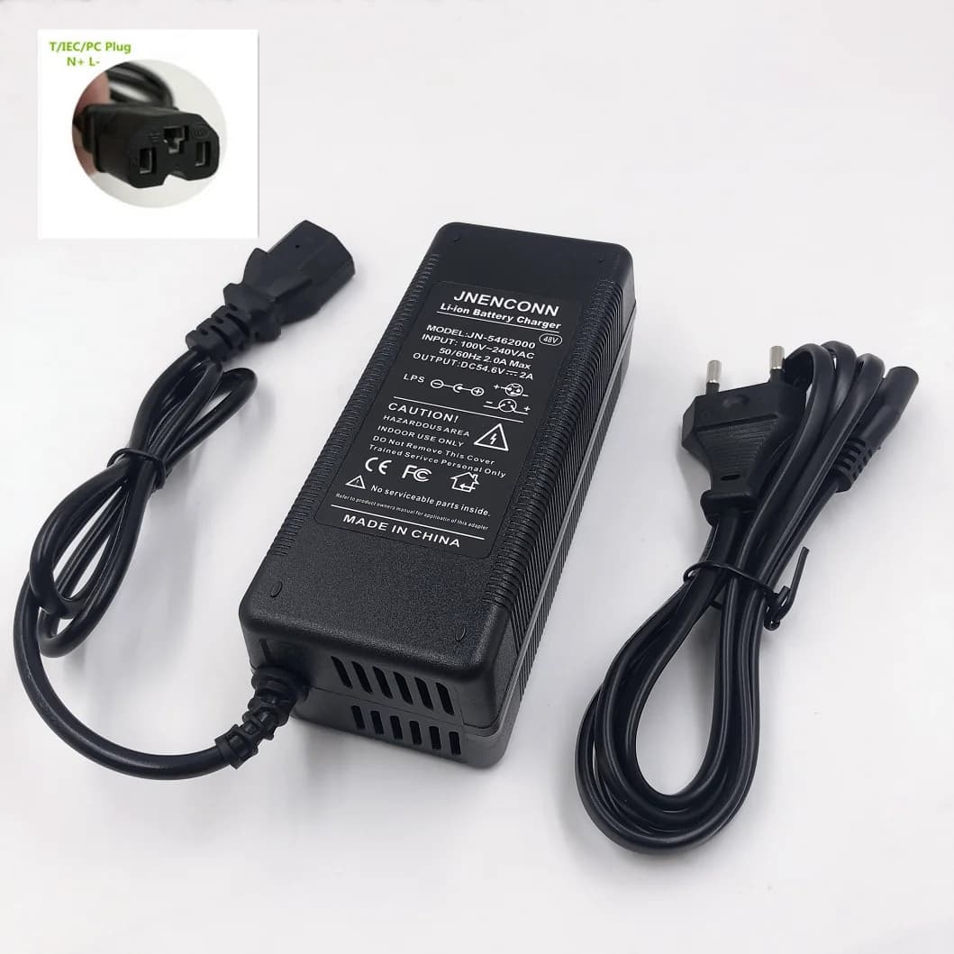 Chargeur de batterie au Lithium 54.6V 2A 48V 13S Kugoo G1, chargeur de batterie Li-ion de haute qual