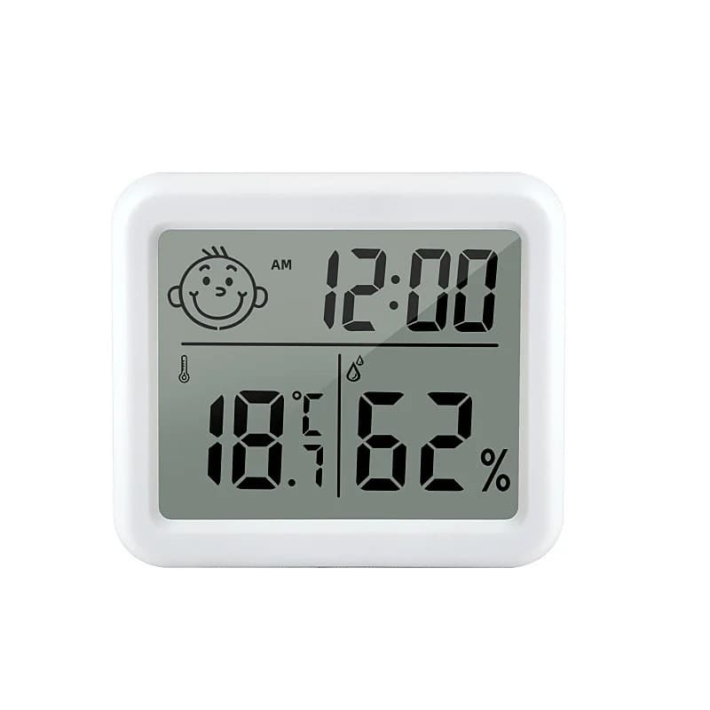 Thermomètre et hygromètre numérique sans fil pour l'intérieur, avec affichage de l'heure et du confo