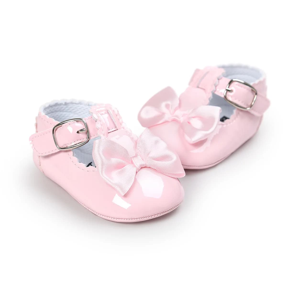 MRovior-Chaussures classiques pour bébés filles, semelle en caoutchouc avec nœud papillon, anti-alde