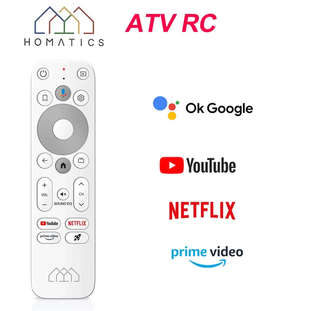 Boîtier TV HOMATICS Box R 4K Plus AndroidTV 14 Netflix Certifié Google Amlogic S905X4 DTS Dolby Audi