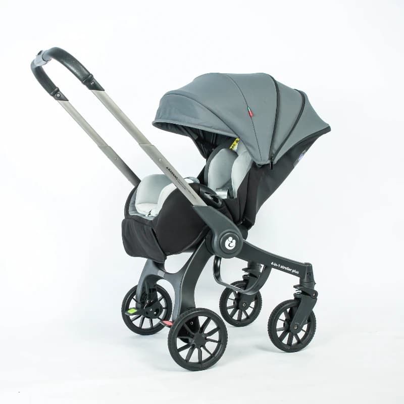 UE en stock 4In1 bébé poussette, poussette multifonctionnelle pliable avec siège auto bébé voiture c