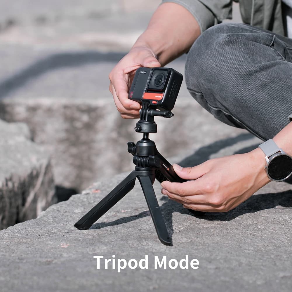 IcalYTECH-Mantispod Z Selfie Stick avec poignée, trépied à 3 voies, Vlogger vidéo, étanche, OSMO Act