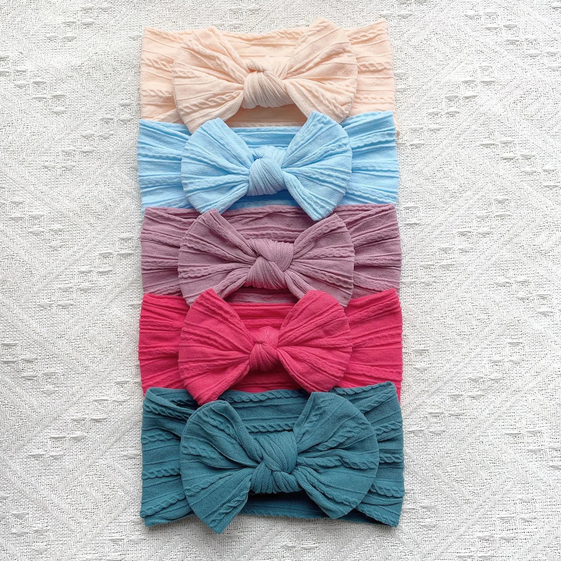 5 pièces mignon arcs bébé bandeau doux élastique bébé fille bandes de cheveux pour nouveau-né infant