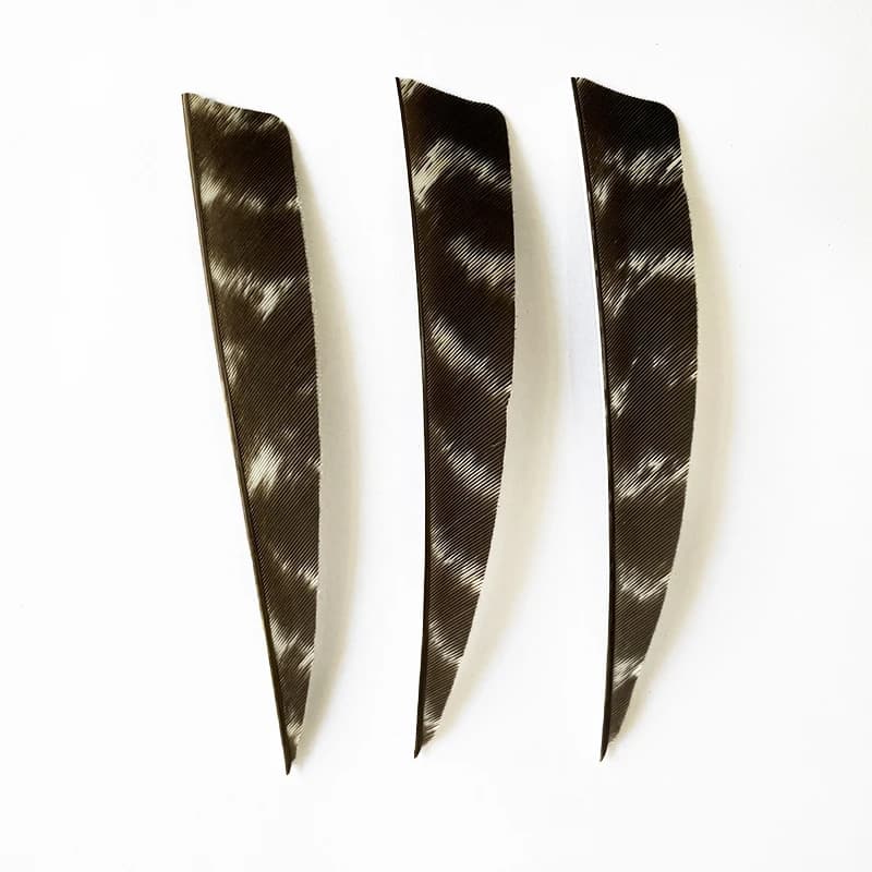 50 pièces IBOUNFOX plumes naturelles pour flèche en bois carbone 3/4/5 pouces plumes de tir à l'arc 