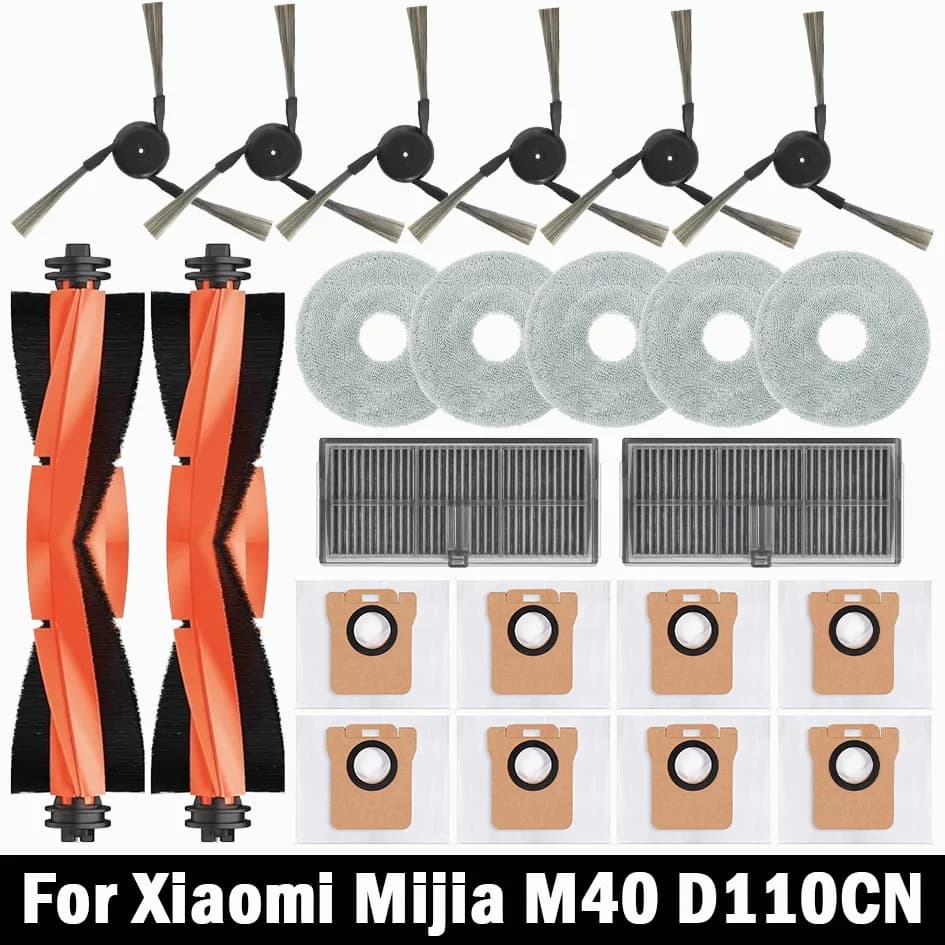 Pièces de rechange pour aspirateur Robot Xiaomi Mijia M40 D110CN, consommables, brosse latérale prin