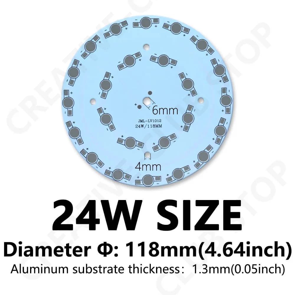 10 pièces LED PCB plaque de Base ronde en aluminium haute puissance dissipateur de chaleur 1W 3W 5W 