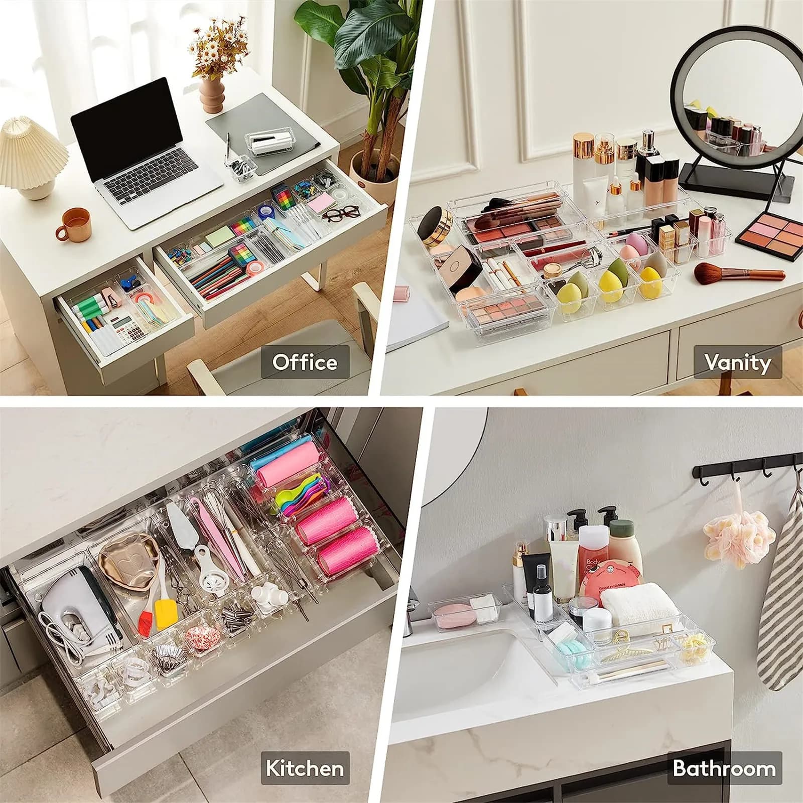 MELEvaluSet-Plateaux en plastique transparent, plateaux polyvalents, supports de synchronisation dan