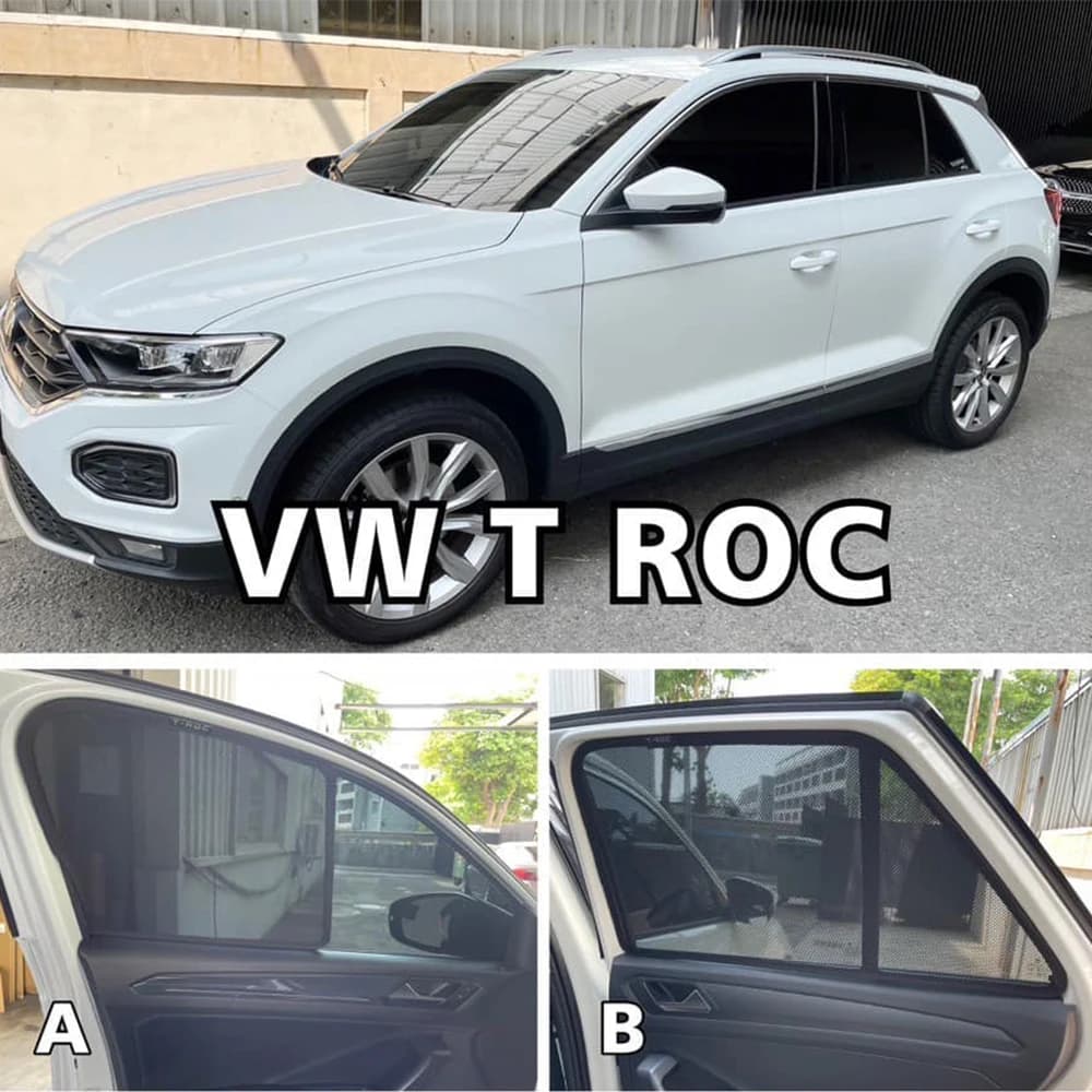 Pare-soleil magnétique pour voiture Volkswagen VW T-ROC 2017-2024 TROC, rideau de pare-brise avant, 