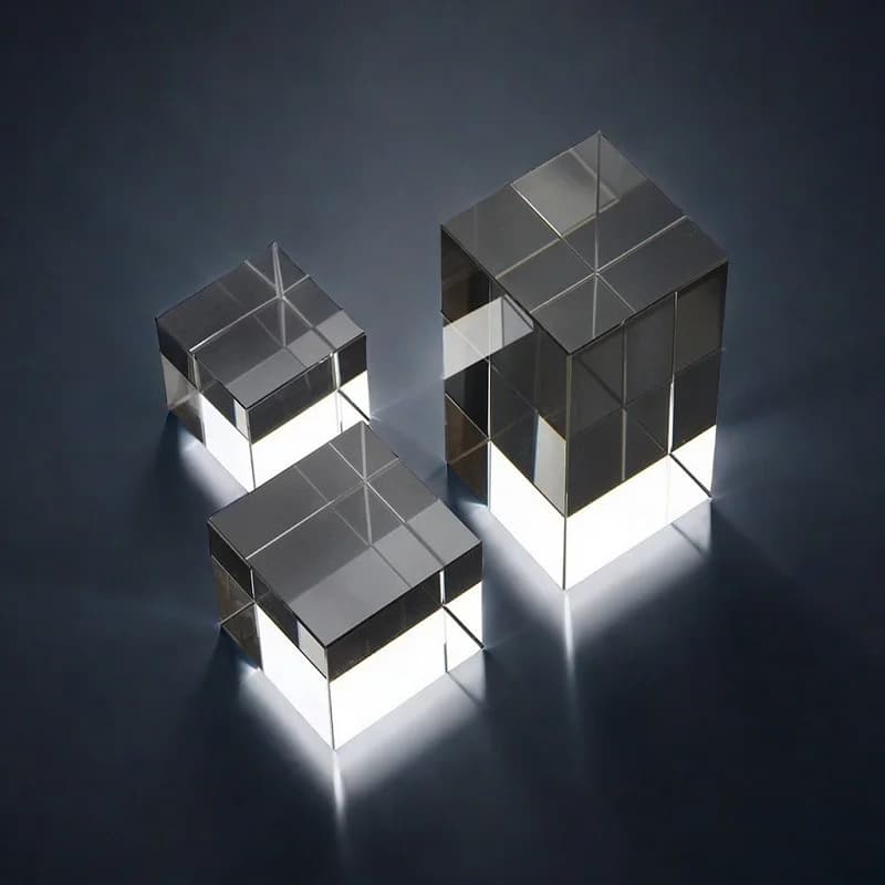 K9 qualité 10 pièces Cube de cristal K9 bloc vierge de cristal sculpté matériau d'embryon blanc pour