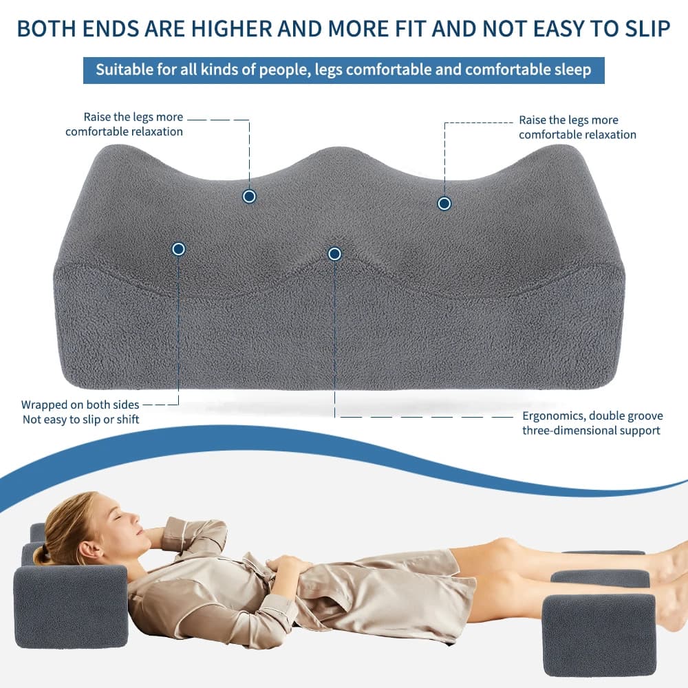 Oreillers pour les jambes, coussin pour soulager la douleur à la taille, rehausseur de jambes pour l